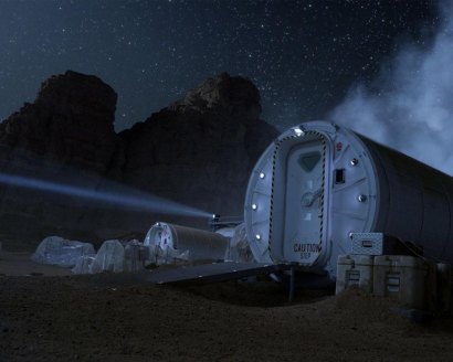 When astronauts arrive on Mars, they'll need a place to stay, as in the movie, "The Martian." Image: "The Martian" website.